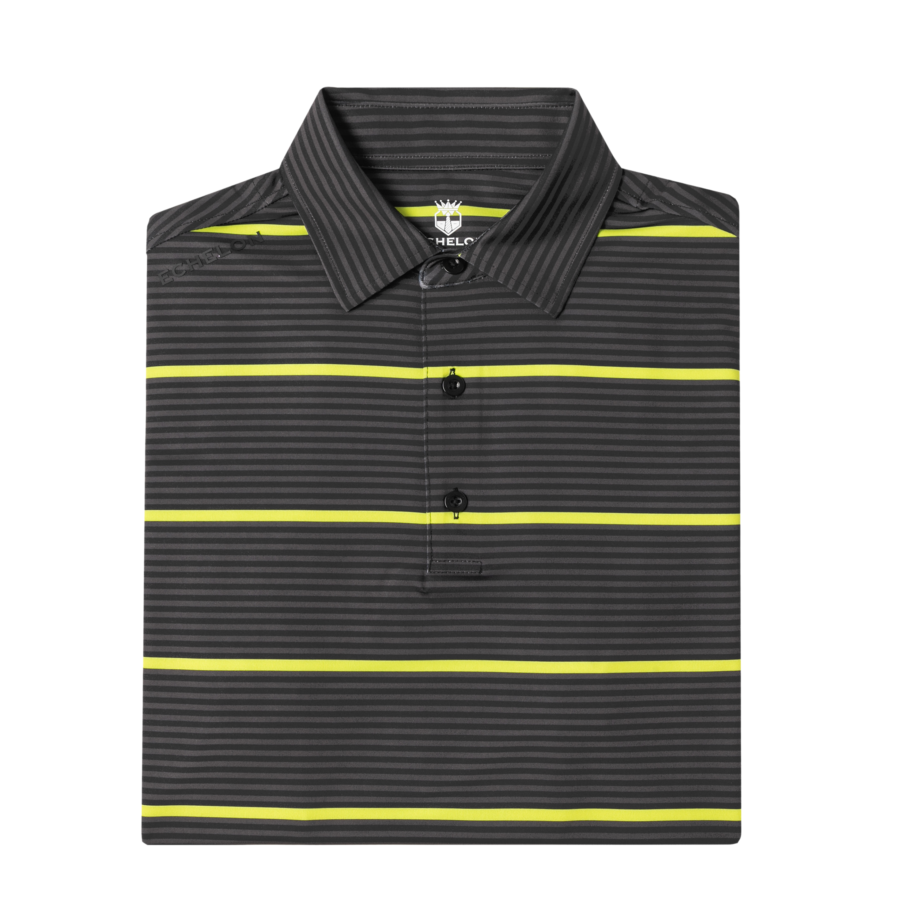 Don’t Do Average – Men’s Grey & Yellow Performance Golf Polo