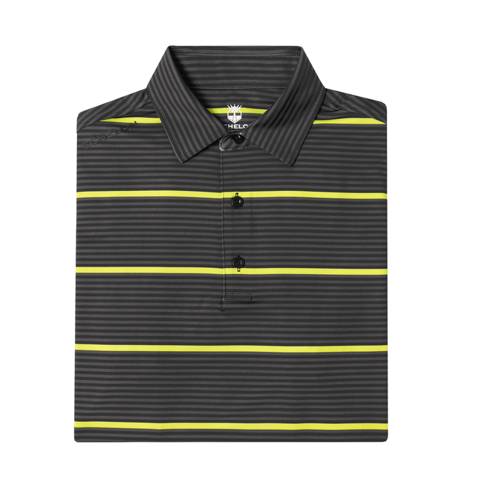 Don’t Do Average – Men’s Grey & Yellow Performance Golf Polo