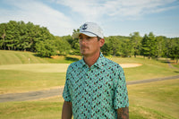 First In Show – Men’s Golf Polo with Labrador Retriever Print