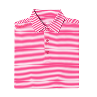 The Catalyst – Men’s Pink & White Striped Golf Polo