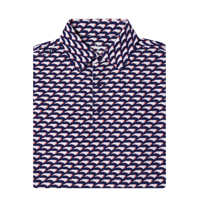 The NC Patriot – Men’s North Carolina State Pattern Golf Polo